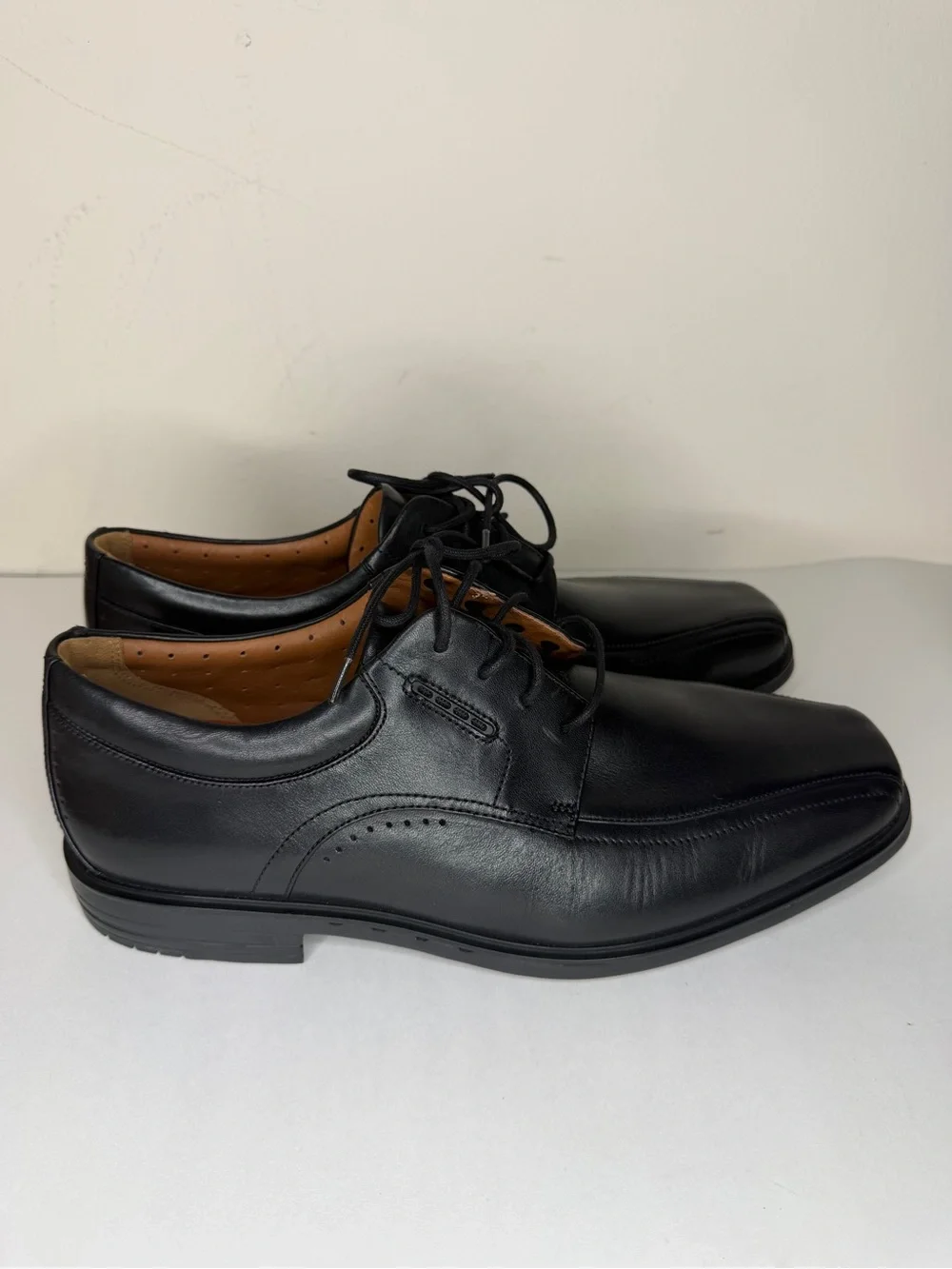 clarks unstructured mens Oxfords Dress Shoes Size 46 US 12W Black Leather